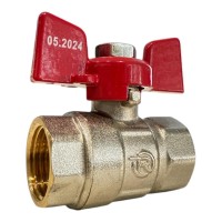 REIGER Кран кульовий 1/2" ВВ метелик (96/12 шт.)