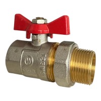 Кран кульовий 3/4" з американкою прямий WATER