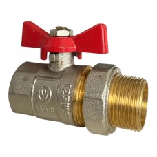 Кран кульовий 3/4" з американкою прямий WATER