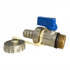 Кран кульовий mini 1/2" зі штуцером та заглушкою WATER