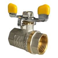 Кран кульовий для газу 3/4" В.В. метелик WATER