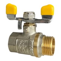Кран кульовий для газу 3/4" В.З. метелик WATER
