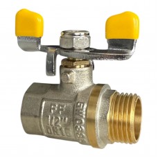 Кран кульовий для газу 3/4" В.З. метелик WATER