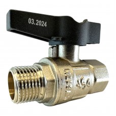 ASG ПЛЮС Кран кульовий 1/2" ЗВ метелик (96/12 шт.)